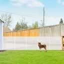 Reinforced 42 Inch Tall Retractable Baby Gates Extra Wide Dog Gate, 155 Inch Extra Long Baby Gate with Support Rods - Prevent Crawling Under, Indoor Retractable Gate Outdoor Extra Tall Dog Gate, White