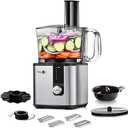 MAGICCOS 8-Cup Citrus Juicer Food Processor - 750W Multifunctional Food Processor Vegetable Chopper, 5 Variable Speeds & Pulse for Chopping, Slicing, Fine/Coarse Grating