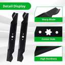 942-04244 Blade for 46'' Deck, 942-04244A Mower Blade Compatible with C ub Cad et XT1 LT46 LTX 1045 RZT-L46, C raftsman T140 T240, T roy-Bilt, M TD, Replaces 942-04290, 742-04290, 6 Point Star, 2Pack