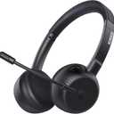K3 Bluetooth Headset with Noise-Canceling Microphone for Word, Lightweight Wireless On Ear Headphones, 40H Playtime, Compatible with iPad/Travel/PC/Home – Black