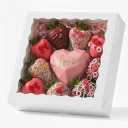 RomanticBaking 50pcs 10x10x2.5 Inches White Bakery Boxes - Pie, Cookies, Chocolate Covered Strawberries & Breakable Heart Boxes for Valentine's & Christmas
