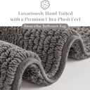 Madison Park Splendor Reversible 100% Cotton Tufted Bathroom Rug-3000 GSM Hotel Quality Luxurious Plush Medium Pile Bath Mat Absorbent, Quick Dry, Shower Room Dcor, 24x72, Charcoal