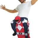 Morph Red Power Ranger Costume, Red Power Ranger Piggyback Costume, Red Ranger Ride on Costume, Power Ranger Piggyback