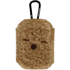 Kim Ha Chan Fleece Mini Tissue Cover | Carabiner Keychain Type, Pocket Tissue Cover, Carrying Tissue Pouch, Travel Tissue (Brown (Ombre Mackerel))