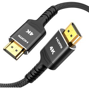 Highwings 4K HDMI Cable 28FT - 4K@60Hz HDR Braided HDMI Cord, 18Gbps High Speed with Ethernet/ARC, 3D, HDCP 2.2, ARC, Compatible for PS-5/4/3/4K HDTV/Monitor/Projector/Streaming Media