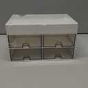 LETURE Desktop Organizer with Drawer, Accessories Stationary Organizer Desk Caddy, Pen/Pencil/Business Card/Sticky Note Tray/Paperclip Holder Storage Box (White)