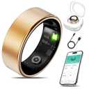Milavan Smart Health Ring for Women Men Fitness Tracker with Heart Rate, Blood Oxygen, Blood Pressure, Sleep Monitoring, Step Counting, IP68 Waterproof for iOS and Android, No APP Fee, Coral 12