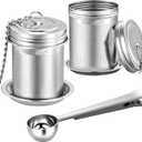 House Again Tea Infuser (2 Pack with Scoop), Extra Fine Mesh Tea Infusers for Loose Tea, 18/8 Stainless Steel Tea Strainer with Extended Chain Hook, Tea Steeper for Brew Tea, Spices & Seasonings