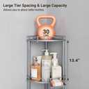 ELYKEN Corner Shower Caddy Standing, 3 Tier Rustproof Metal Shower Organizer with Soap Holder, Floor Shower Corner Shelf Rack Storage Stands with Adjustable Feet & 2 Hooks for Bathroom, Silver