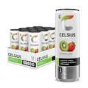 CELSIUS Sparkling Kiwi Strawberry, Sugar Free Energy Drink, 12 Fl Oz (Pack of 12) : Everything Else, Best By: 1026