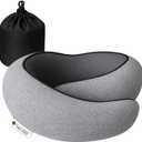 ELEVATED HOME & TRAVEL 2025 Travel Neck Pillow for Airplane Sleeping Premium Memory Foam Cushion | Compact 360 Head & Neck Support | Washable Cover | Must-Have Airplane Travel Essential