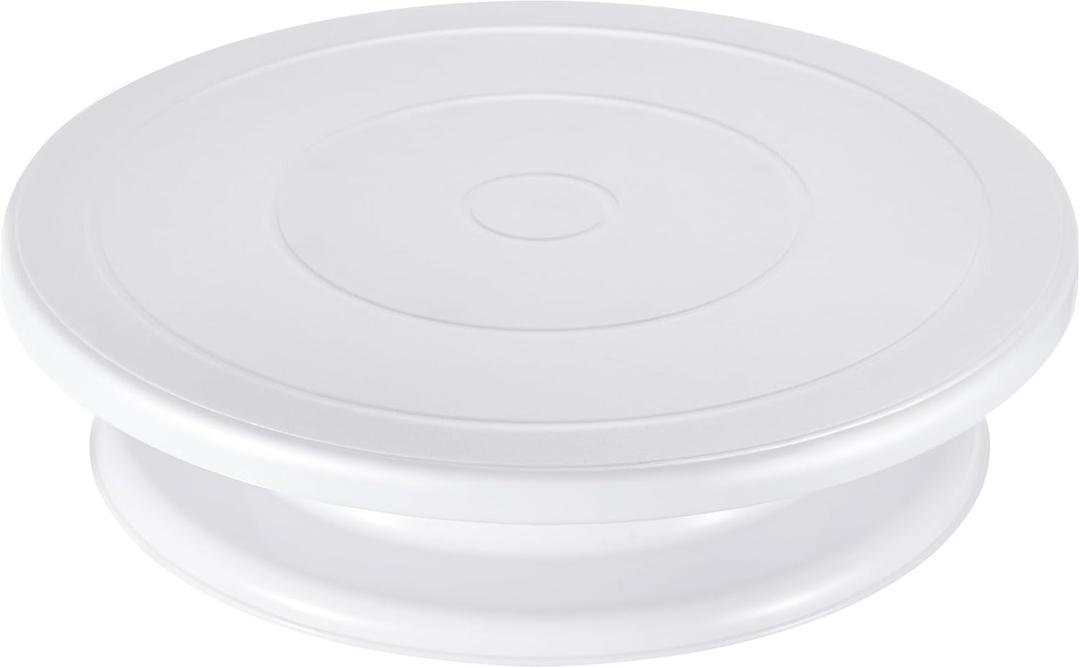 Kootek Cake Stand, 11 Inch Rotating Cake Turntable for Decorating, Display & Baking, Smooth Revolving Spinner Stand (White)