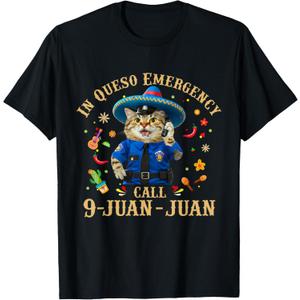 Funny Cinco De Mayo Paramedic Tacos Cat Lover 911 Dispatcher T-Shirt, M