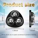 Appliance Casters - Furniture Sliders & Appliance Rollers for Kitchen, Coffee Machine, Blender, Oven Countertop Sliding (Black, 16pcs)