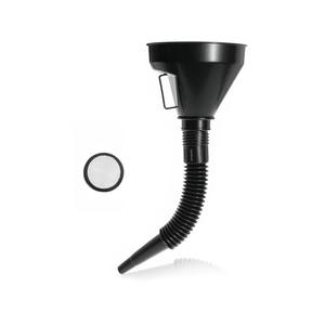 Suvnie Wide Mouth Oil Funnel with Flexible Extension, Large Funnels for Automotive Use, Vehicle Nozzle Hose with Handle Mesh Removable Mesh Screen Filter, Car Accessories
