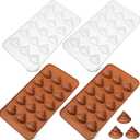 Kichvoe Silicone Poop Molds, 4pcs Rubber Baking Molds Funny Poop Chocolate Candy for Desert Jelly Cake Candy Pudding Fondant Cafe Bakery Accessories