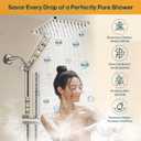 Filtered Shower Head with Handheld Spray Combo High Pressure Rain Shower Head Dual Shower Head with Filters - Removes Chlorine Height Adjustable & Built-in Power Wash (Brushed Nickel)