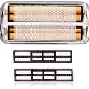 Replacment Foil and Cutter for MetalFX Double Foil Shavers (Silver)
