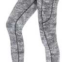 THE GYM PEOPLE Thick High Waist Yoga Pants with Pockets, Tummy Control Workout Running Yoga Leggings for Women (Large, Black/White/Grey)