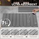 Stone Drying Mat for Kitchen Counter-Super Absorbent PU Dish Drying Mat, Quick Dry Stone Mat Kitchen for Dishes, Bottles & Cups, Large Foldable Stone Dish Drying Mat, Non-Slip Kitchen Mat (2416)