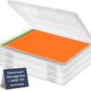 Bins & Things JTJ Sourcing Plastic Storage Box for A4 Paper - Document Magazine Paper Protector - Portable Project Sleeves - Document Organizer - (Set of 4)