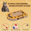 OHMU Interactive Cat Scratcher Toy, Wooden Puzzle Scratch Board
