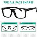 Eyekepper 5-pack Oversized Reading Glasses Square Large Frame Readers for Men and Women - Black +3.25
