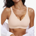 OEAK Womens Wireless Bras Push Up Support Full Coverage Bralettes No Underwire Bra Comfortable Everyday Seamless Tshirt Bras, Size M