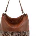 Wrangler Hobo Bags for Women Vegan Leather Top Handle Shoulder Purses and Handbags
