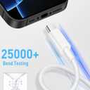 Car Carplay Cable for iPhone 17/Air/17 Pro Max/16/15/Pro Max/Plus, 2-Pack USB to USB C for iPhone 17 USBC Cord, iPad Pro 13/12.9/11 inch, Air 5/4th, Mini 7/6 Gen Car Charger Cable Charging Cord 3FT (White)