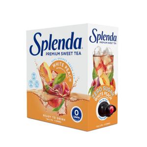 SPLENDA Premium Sweet Tea On Tap, 1 Gallon Bag In Box Ready to Drink Liquid, White Peach Green Tea, 128 Fl Oz BB 2/20/26