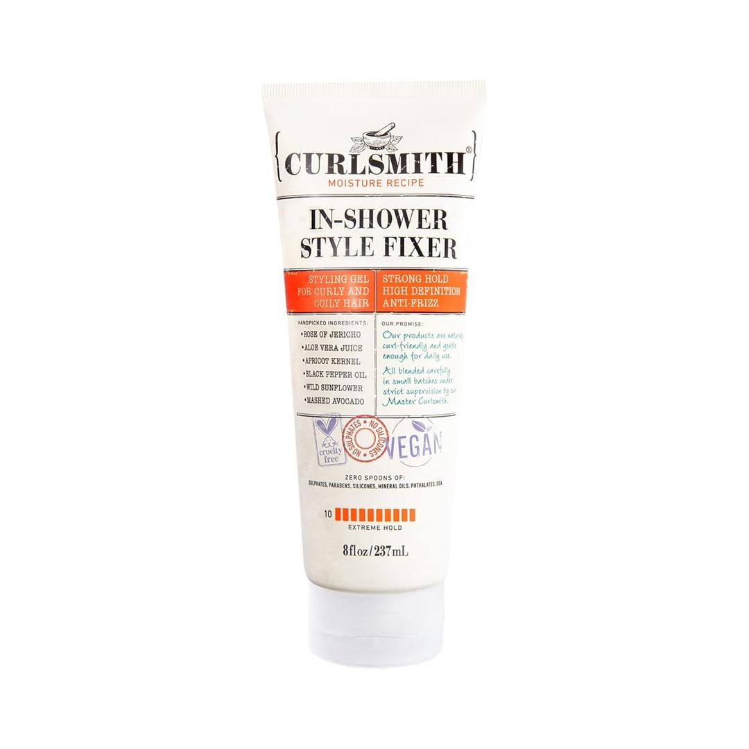 Curlsmith - In-Shower Style Fixer - Vegan Extreme Hold Styling Gel for Dry, Wavy, Curly or Coily Hair (8oz) (8 Fl Oz (Pack of 1))