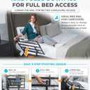 Stander Wonder Pivot Bed Rail Tall, Adjustable Safety Assist Railing with Swing Down Guardrail for Elderly Adults, Fits Taller Mattresses 8 to 16 Inches Thick, ASTM Safety Approved Bedrail, Black