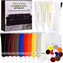 Vinyl & Leather Repair Kit for Furniture: Fix Tears Holes Scratches and Peeling on Any Material Bonded Italian Pleather Genuine - Match Any Color on Vinyl Furniture Car Seats Couches Jackets