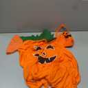 Ibeauti 3pcs Halloween Pumpkin Costume for Women Adult, Glow in the Dark Pumpkin Poncho with Beret and Candy Bag