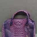 Top-Handle Crocodile Purses For Women Crossbody Leather Bags Trendy Large Capacity Tote with Shoulder Strap (1-colorful Purple)