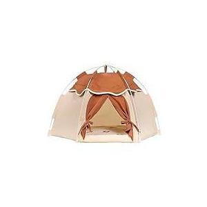Cat Bed Tents Dog House Indoor Outdoor Lace Mesh Breathable Windows Door Curtains Removable Portable Nest Teepe House 
