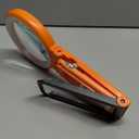 Magnifying Glass with Light and Stand, Foldable Handheld Magnifying Glass 18 LED Illuminated Lighted Magnifier for Macular Degeneration, Seniors Reading, Close Work, Coins, Jewelry Orange