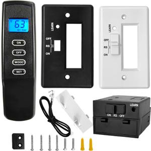 Upgraded Fireplace Remote Control Kit,Compatible with Skytech Majestic Ambient Empire Monessen Vermont Millivolt Valve Fireplace Stove with Thermostat On/Off Control Remote Receiver,LCD Display