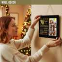 70th Birthday Gifts Picture Frame for Women Men, 70th Anniversary Picture Frame Gifts for Couples, 8x10 inches
