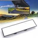Rear View Mirror, Universal Interior Clip-on Wide Angle Mirror,Flat HD Rearview Mirror, Anti Glare, Clear Tint, Accessories for Car SUV Trucks Vehicles (11"*3")