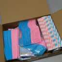 Avezano 192 Pcs Gender Reveal Party Decorations Boy or Girl Plates Napkins Cups Blue and Pink Gender Reveal Party Tableware Set Serve 24