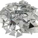 Mini Triangle Glass Mirrors for Embroidery Making Bracelet, Necklace,Jewelry, Embroidery Work, Art and Craft - 100 Pieces