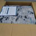 RELEANY Washable Area Rugs 9'x12' Non-Slip Modern Abstract Soft for Living Room Entryway Bedroom Nursery, Print Pattern, Blue Black Teal