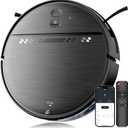 MANVN Robot Vacuum and Mop Combo for Pet Hair, Robotic Vacuum for Hard Floors and Carpets, 2.87'' Ultra-Slim, with 3D Obstacle Avoidance, Wi-Fi/App/Voice Controlled, Self-Charging, Gray