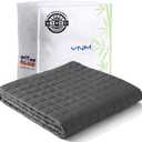 YnM Cooling Weighted Blanket for Adults, 15lbs Heavy Bed Throw for One Person of 140lbs, Perfect for Hot Sleepers or Warm Climates with Rayon/Glass Beads(48x72 Inches,Twin/Full Bed, Dark Grey)