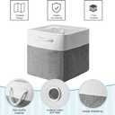 FoldTier 10 Pack Large Collapsible Fabric Storage Baskets with Handles Decorative Storage Bins for Organizing Shelves Toys Clothes(White & Gray,12 x 12 x 12 Inches)