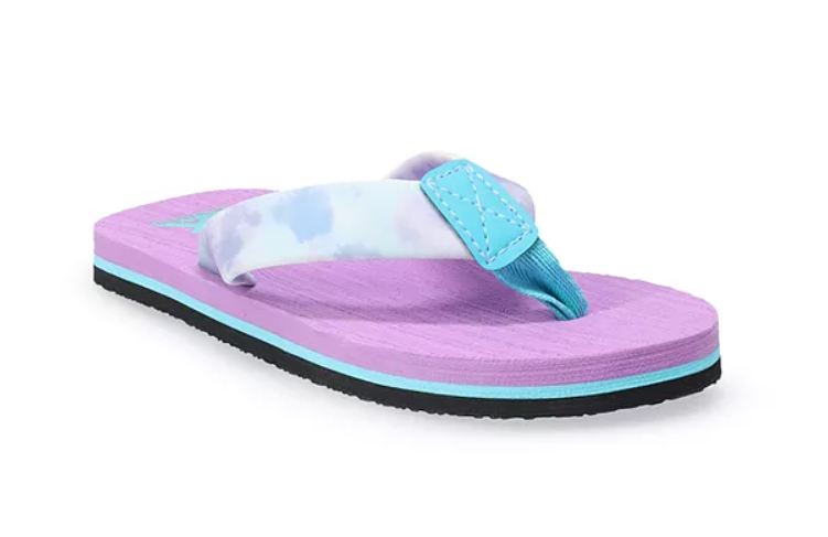 Zeroxposur, Kids Flip-Flops, Outdoor Footwear, Purple, Size 1/2