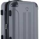 Travelers Club Chicago Hardside Expandable Spinner Luggage, Charcoal, 20"(22in with wheels) Carry-On