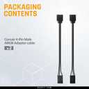EZDIY-FAB Adapter Cable for Corsair RGB HUB, Lighting Node CORE, Commander CORE and iCUE Commander CORE XT, Smart RGB Lighting, Connect to Any 5V 3-Pin ARGB Devices (2 x 10cm)